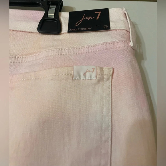 Jen7 by 7 for All Man Kind TieDye High Waist Cropped Skinny Jeans size 12 - Picture 6 of 10